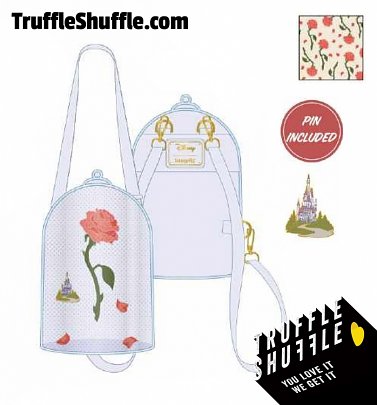 Loungefly Disney Beauty And The Beast Pin Collector Convertible Backpack Loungefly Disney Beauty And The Beast Pin Collector Convertible Backpack