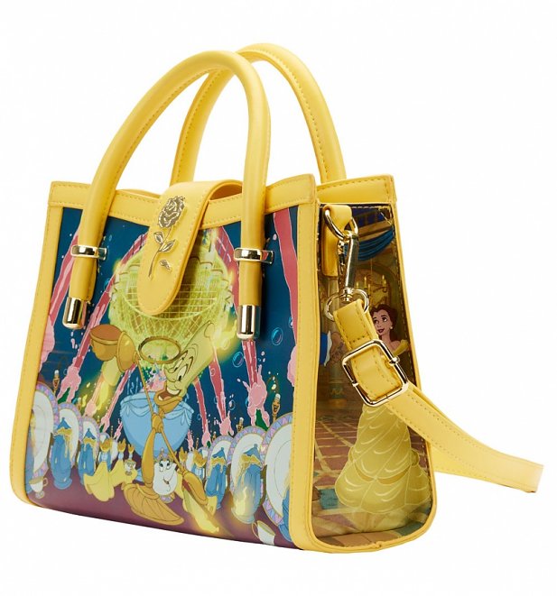 Loungefly Disney Beauty and the Beast Belle Princess Scene Crossbody Bag