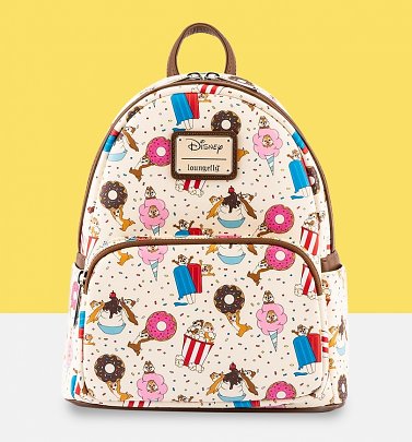 Loungefly Disney Chip And Dale Snackies All Over Print Mini Backpack