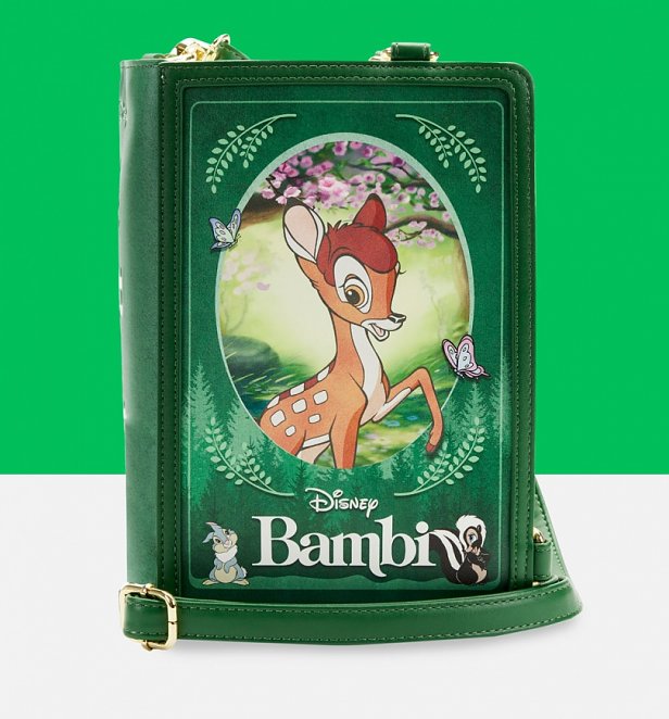 Loungefly Disney Classic Books Bambi Convertible Crossbody Bag