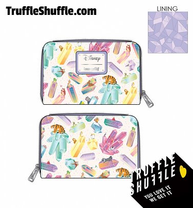 Loungefly Disney Crystal Sidekicks All Over Print Zip Around Wallet Loungefly Disney Crystal Sidekicks All Over Print Zip Around Wallet
