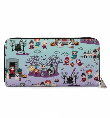 Loungefly Disney Hocus Pocus Scene All Over Print Zip Around Wallet Loungefly Disney Hocus Pocus Scene All Over Print Zip Around Wallet