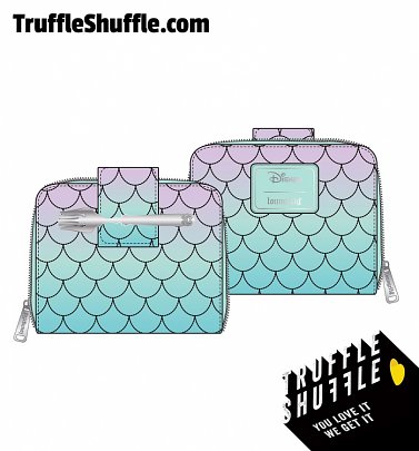Loungefly Disney Little Mermaid Ombre Scales Zip Around Wallet Loungefly Disney Little Mermaid Ombre Scales Zip Around Wallet