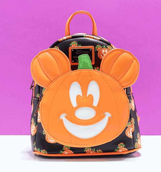 Loungefly Disney Mick O Lantern Halloween Pumpkin Mini Backpack