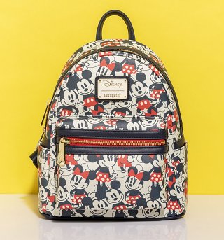 Loungefly Disney Mickey And Minnie All Over Print Mini Backpack