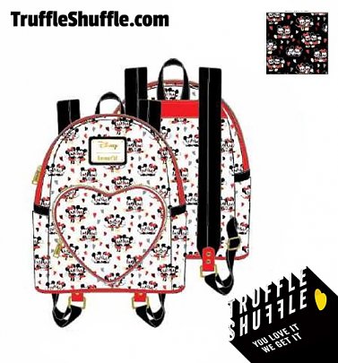 Loungefly Disney Mickey And Minnie Mouse Heart All Over Print Mini Backpack Loungefly Disney Mickey And Minnie Mouse Heart All Over Print Mini Backpack
