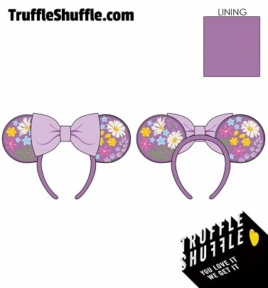 Loungefly Disney Minnie Embroidered Flowers Headband Loungefly Disney Minnie Embroidered Flowers Headband