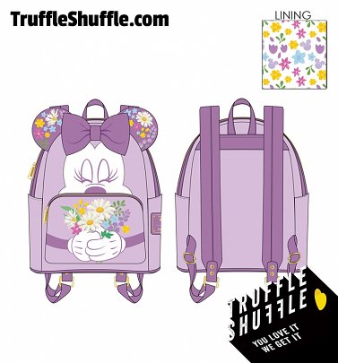 Loungefly Disney Minnie Holding Flowers Mini Backpack Loungefly Disney Minnie Holding Flowers Mini Backpack