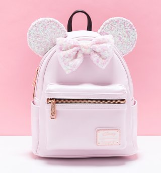 Loungefly Disney Minnie Mouse Holographic Sequin Mini Backpack Loungefly Disney Minnie Mouse Holographic Sequin Mini Backpack