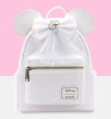 Loungefly Disney Minnie Mouse Sequin Wedding Mini Backpack