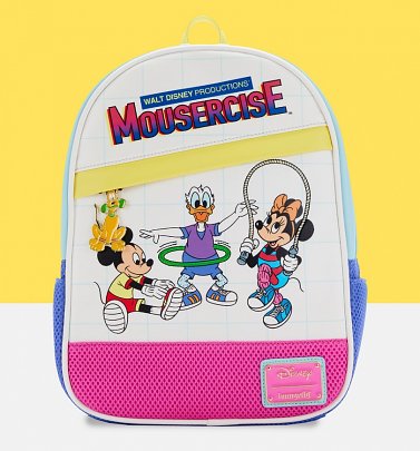 Loungefly Disney Mousercise Mini Backpack Loungefly Disney Mousercise Mini Backpack