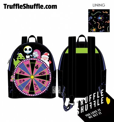 Loungefly Disney Nightmare Before Christmas Oogie Boogie Wheel Mini Backpack Loungefly Disney Nightmare Before Christmas Oogie Boogie Wheel Mini Backpack
