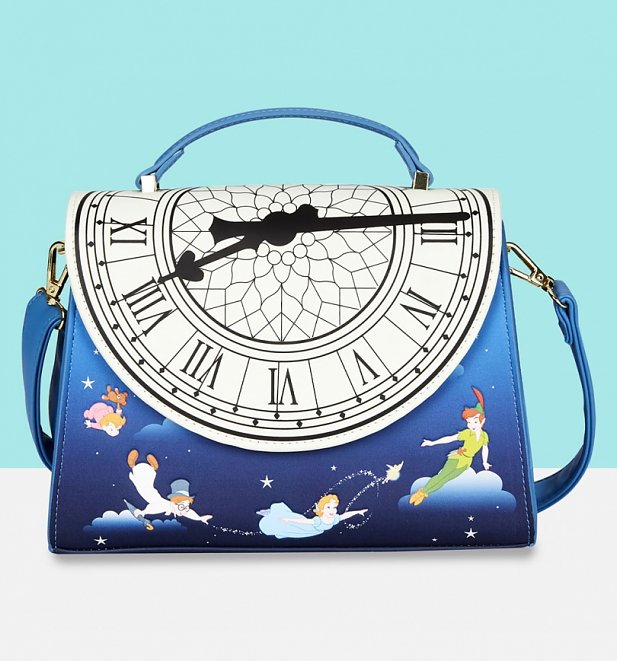 Loungefly Disney Peter Pan Glow In The Dark Clock Crossbody Bag