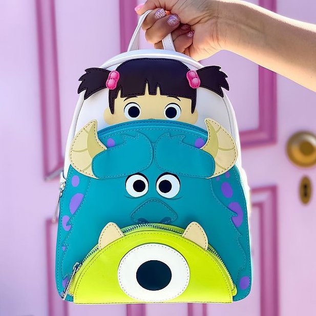 Loungefly Disney Pixar Monsters Inc Boo Mike Sully Cosplay Mini Backpack Loungefly Disney Pixar Monsters Inc Boo Mike Sully Cosplay Mini Backpack