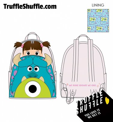Loungefly Disney Pixar Monsters Inc Boo Mike Sully Cosplay Mini Backpack Loungefly Disney Pixar Monsters Inc Boo Mike Sully Cosplay Mini Backpack