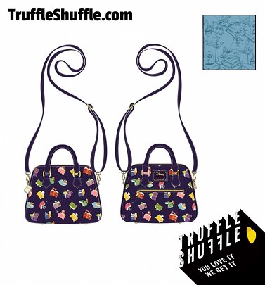 Loungefly Disney Princess Books All Over Print Crossbody Bag Loungefly Disney Princess Books All Over Print Crossbody Bag