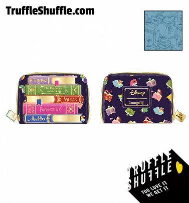Loungefly Disney Princess Books All Over Print Zip Around Wallet Loungefly Disney Princess Books All Over Print Zip Around Wallet