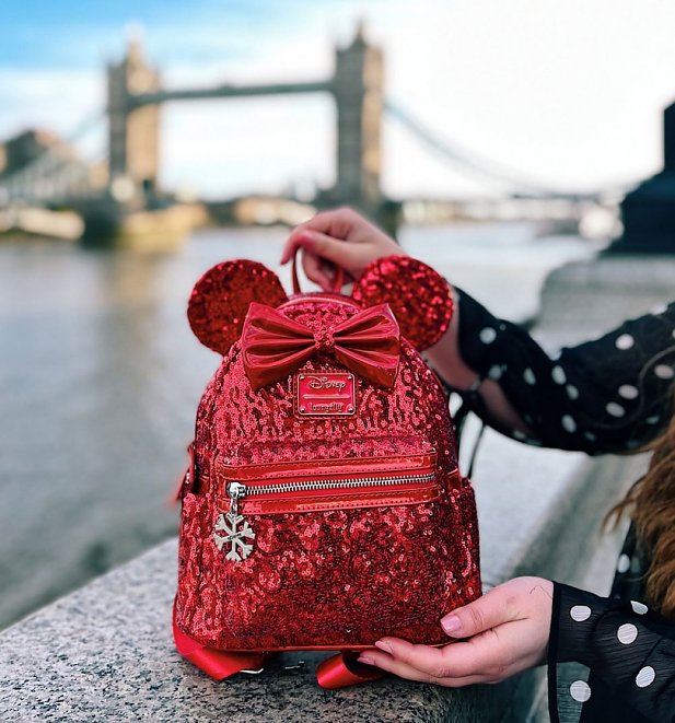 red sequin backpack