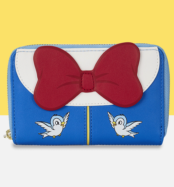 Loungefly Disney Snow White Cosplay Bow Zip Around Wallet
