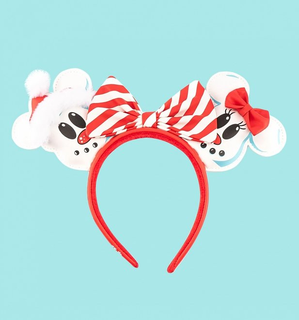 Loungefly Disney Snowman Mickey Minnie Headband Loungefly Disney Snowman Mickey Minnie Headband