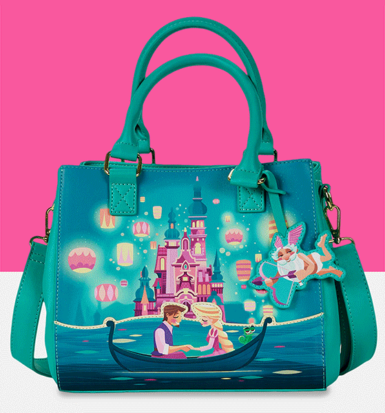 Loungefly Disney Tangled Princess Castle Crossbody Bag