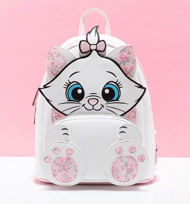 Loungefly Disney The Aristocats Marie Floral Footsy Mini Backpack