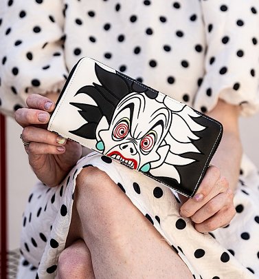 Loungefly Disney Villains Cruella De Vil Spots Cosplay Zip Around Wallet Loungefly Disney Villains Cruella De Vil Spots Cosplay Zip Around Wallet