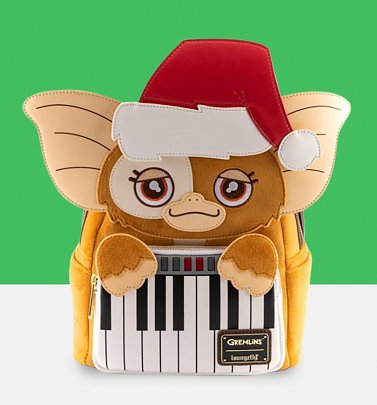 Loungefly Gremlins Gizmo Holiday Cosplay Mini Backpack With Removable Hat Loungefly Gremlins Gizmo Holiday Cosplay Mini Backpack With Removable Hat