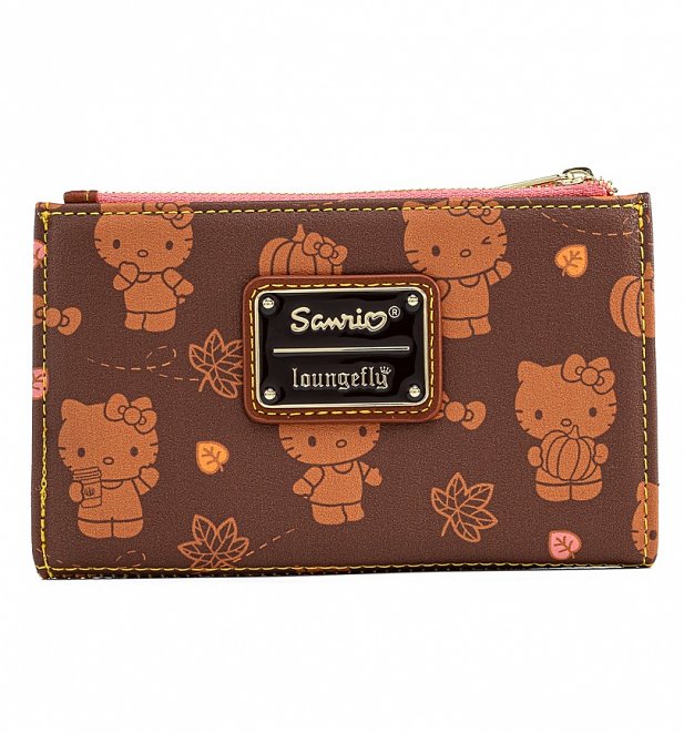 Loungefly Hello Kitty Pumpkin Spice All Over Print Flap Wallet Loungefly Hello Kitty Pumpkin Spice All Over Print Flap Wallet