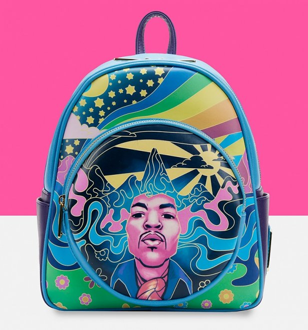 Loungefly Jimi Hendrix Psychadelic Landscape Mini Backpack Loungefly Jimi Hendrix Psychadelic Landscape Mini Backpack