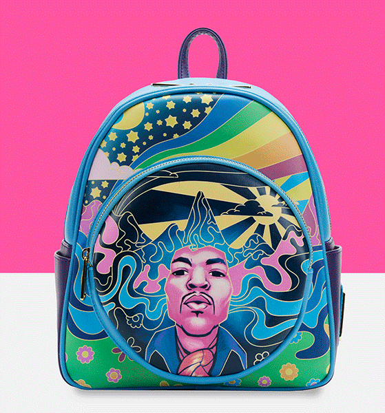 Loungefly Jimi Hendrix Psychadelic Landscape Mini Backpack
