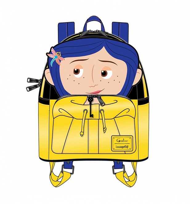 Loungefly Laika Coraline Rain Coat Cosplay Mini Backpack Loungefly Laika Coraline Rain Coat Cosplay Mini Backpack