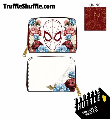 Loungefly Marvel Spiderman Floral Zip Around Wallet Loungefly Marvel Spiderman Floral Zip Around Wallet