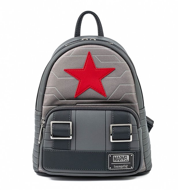 Loungefly Marvel Winter Soldier Cosplay Mini Backpack Loungefly Marvel Winter Soldier Cosplay Mini Backpack