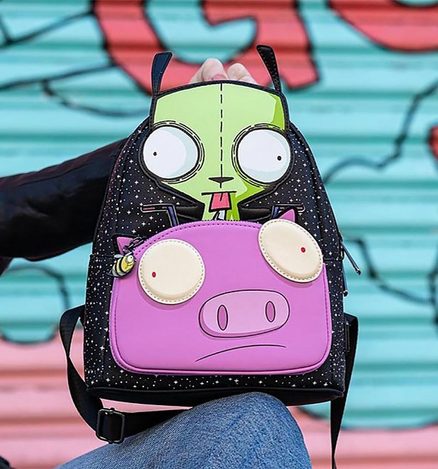 Loungefly Nickelodeon Invader Zim Gir Pig Doom Mini Backpack Loungefly Nickelodeon Invader Zim Gir Pig Doom Mini Backpack