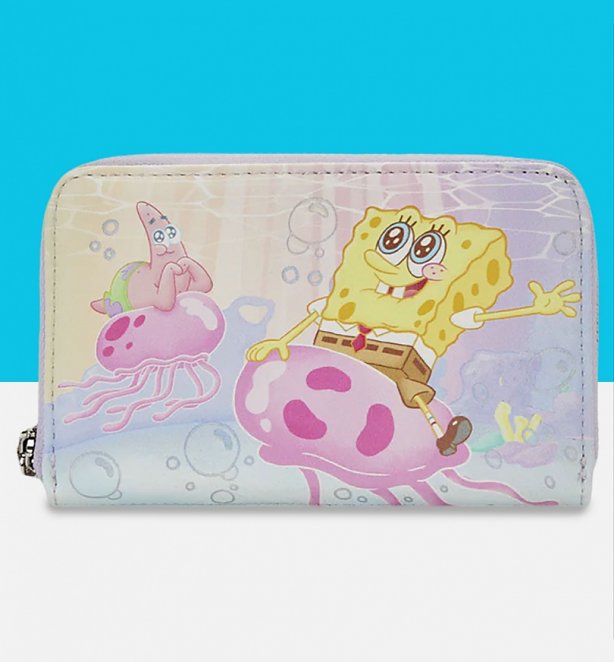 Loungefly Spongebob Squarepants Pastel Jellyfishing Zip Around Wallet