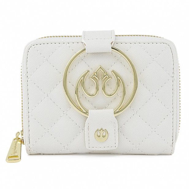 Loungefly Star Wars White Gold Rebel Hardware Zip Around Wallet Loungefly Star Wars White Gold Rebel Hardware Zip Around Wallet