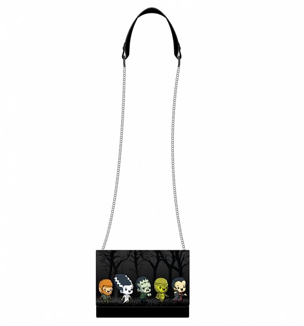 Loungefly Universal Monsters Chibi Line Chain Strap Crossbody Bag Loungefly Universal Monsters Chibi Line Chain Strap Crossbody Bag