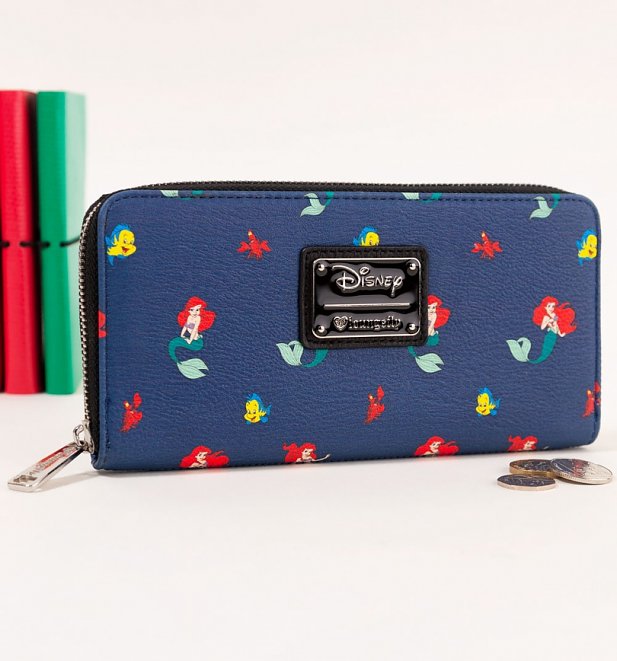 Loungefly x Disney Ariel, Flounder and Sebastian Little Mermaid Wallet