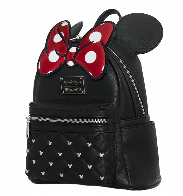 Loungefly x Disney Minnie Mouse Bow Mini Faux Leather Backpack Loungefly x Disney Minnie Mouse Bow Mini Faux Leather Backpack