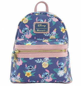 Loungefly x Disney Stitch & Scrump Floral Print Mini Faux Leather Backpack Loungefly x Disney Stitch & Scrump Floral Print Mini Faux Leather Backpack
