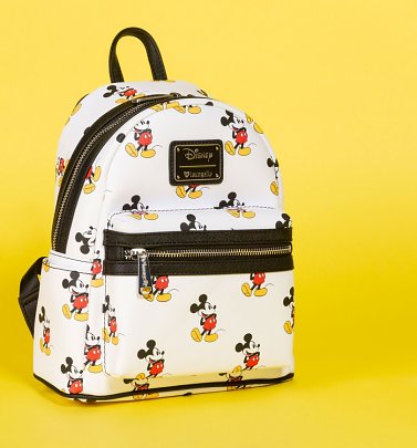 Loungefly x Disney Mickey Mouse Faux Leather Mini Backpack Loungefly x Disney Mickey Mouse Faux Leather Mini Backpack
