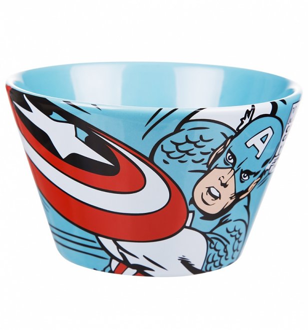 Marvel Comics Captain America Ceramic Bowl Marvel Comics Captain America Ceramic Bowl
