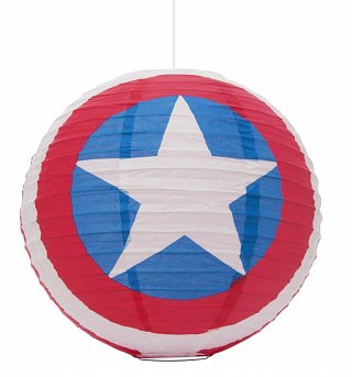 Marvel Comics Captain America Shield Paper Lampshade Marvel Comics Captain America Shield Paper Lampshade