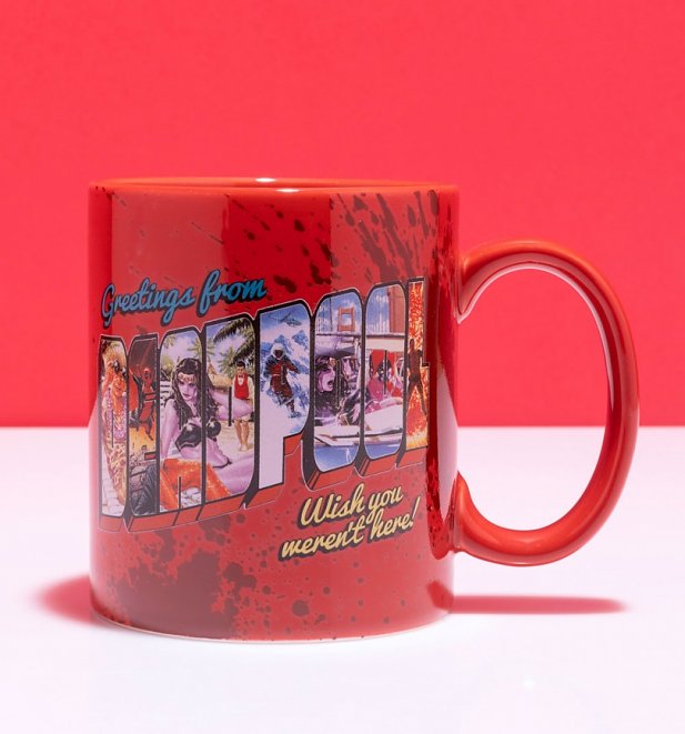 Marvel Comics Greetings from Deadpool Mug Marvel Comics Greetings from Deadpool Mug