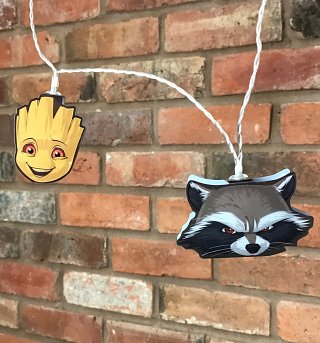 Marvel Comics Guardians Of The Galaxy Groot And Rocket Raccoon String Lights Marvel Comics Guardians Of The Galaxy Groot And Rocket Raccoon String Lights
