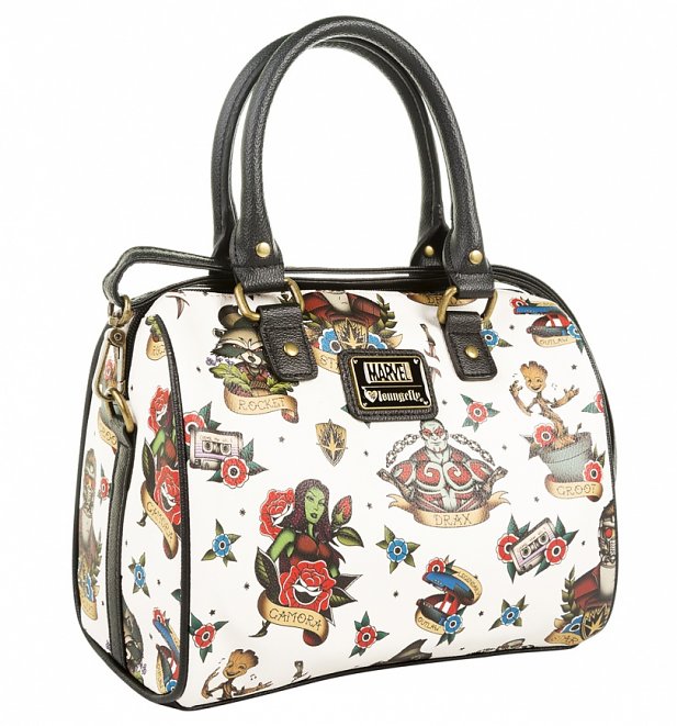 Loungefly x Marvel Guardians of the Galaxy Tattoo Flash Print Duffle Bag Loungefly x Marvel Guardians of the Galaxy Tattoo Flash Print Duffle Bag