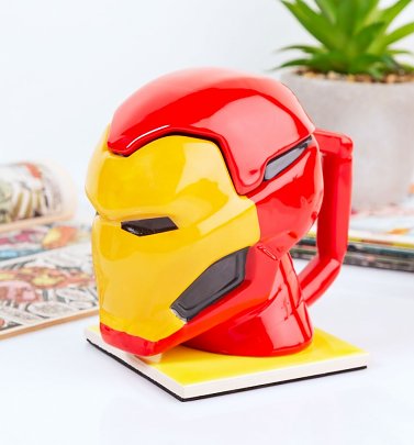 Marvel Comics Iron Man 3D Heat Change Mug With Lid Marvel Comics Iron Man 3D Heat Change Mug With Lid