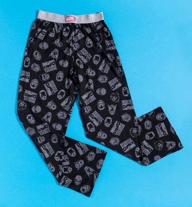 Marvel Comics Monochrome Heads and Logos Lounge Pants from Recovered