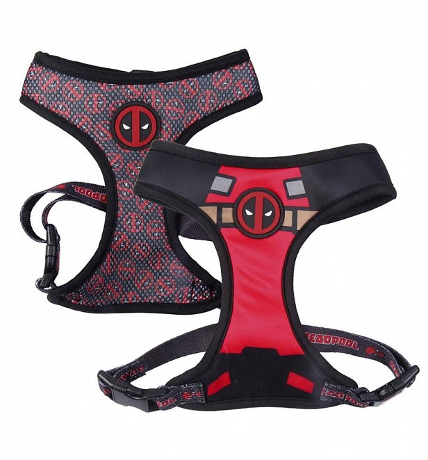 Marvel Comics Reversible Deadpool Harness for Dogs